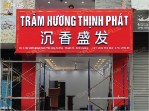 Làm bảng hiệu shop trầm hương