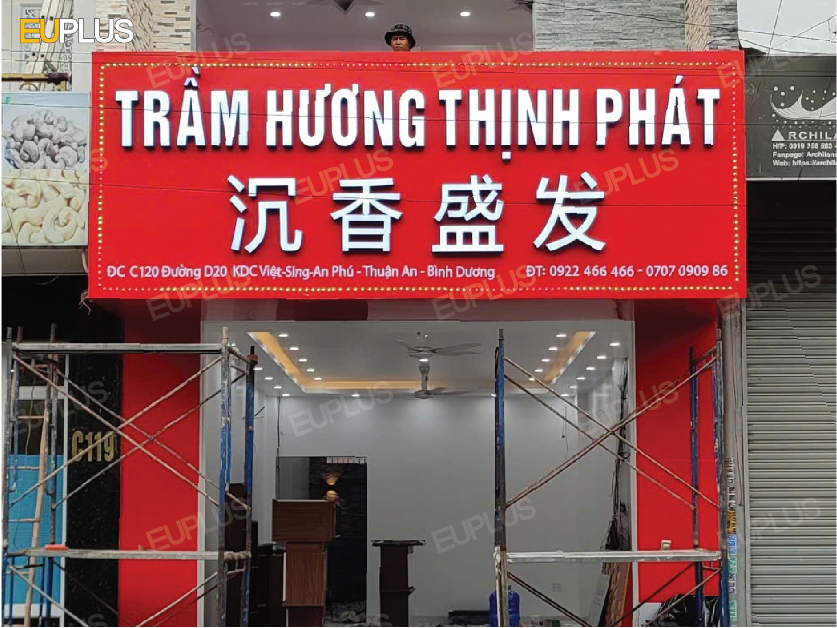 Làm bảng hiệu shop trầm hương