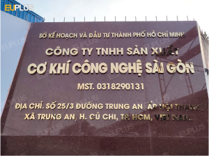 làm bảng hiệu công ty cơ khí