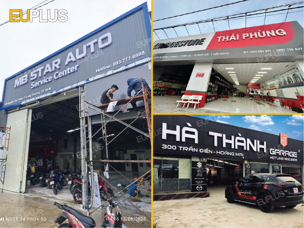 bảng hiệu garage ô tô